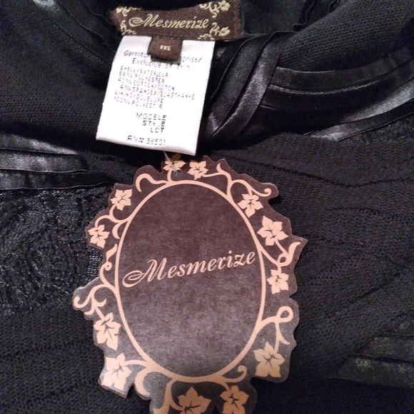 NWT Mesmerize Sleeveless Black Lace Satin Party Wedding Cocktail Dress Size Med - Picture 8 of 13